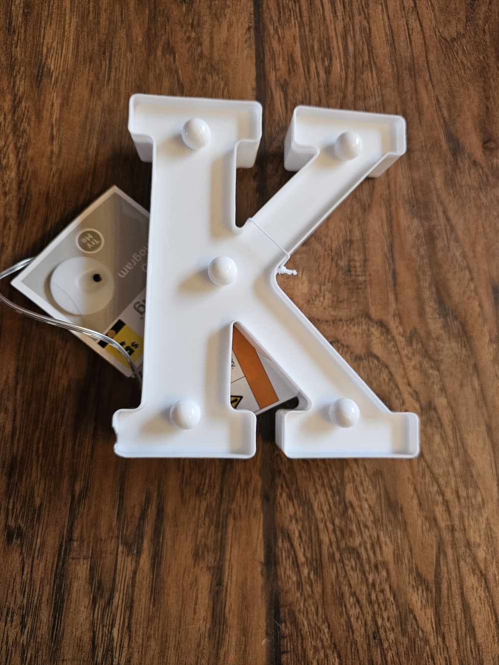 White Letter K Marquee Light
